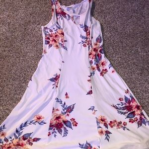 white floral dress